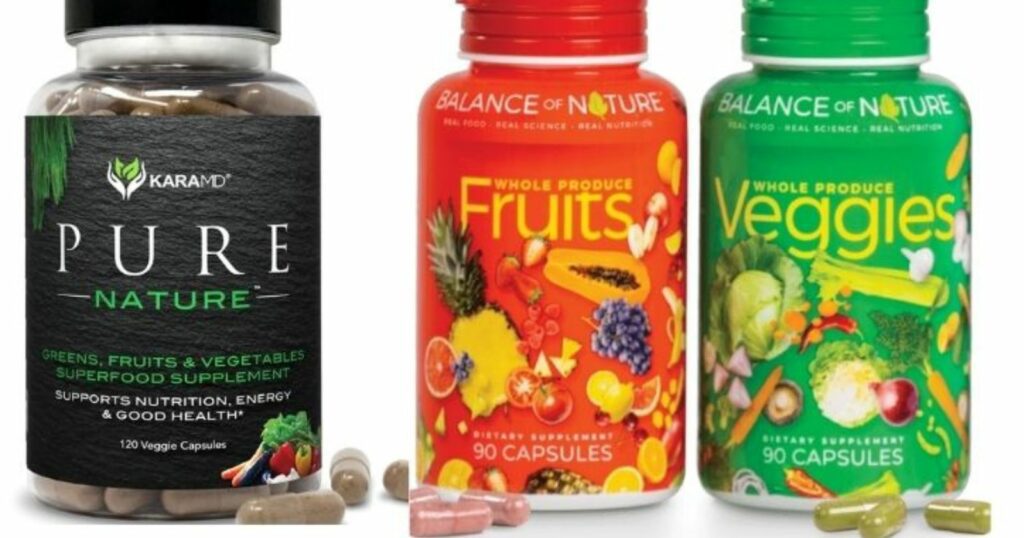 Balance of Nature vs Pure Nature Comparing Supplements Elderly