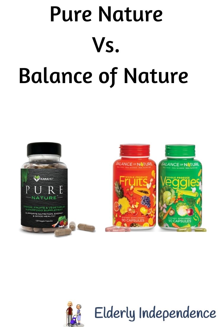 Balance of Nature vs Pure Nature Comparing Supplements