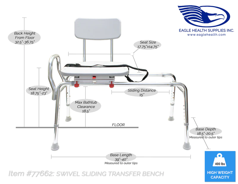 Eagle Health Sliding Transfer Bench Review - Specs