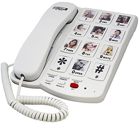 Best Cordless Phones For Seniors With Dementia | Future Call FC 0613 Picture Care Desktop Phone Memory