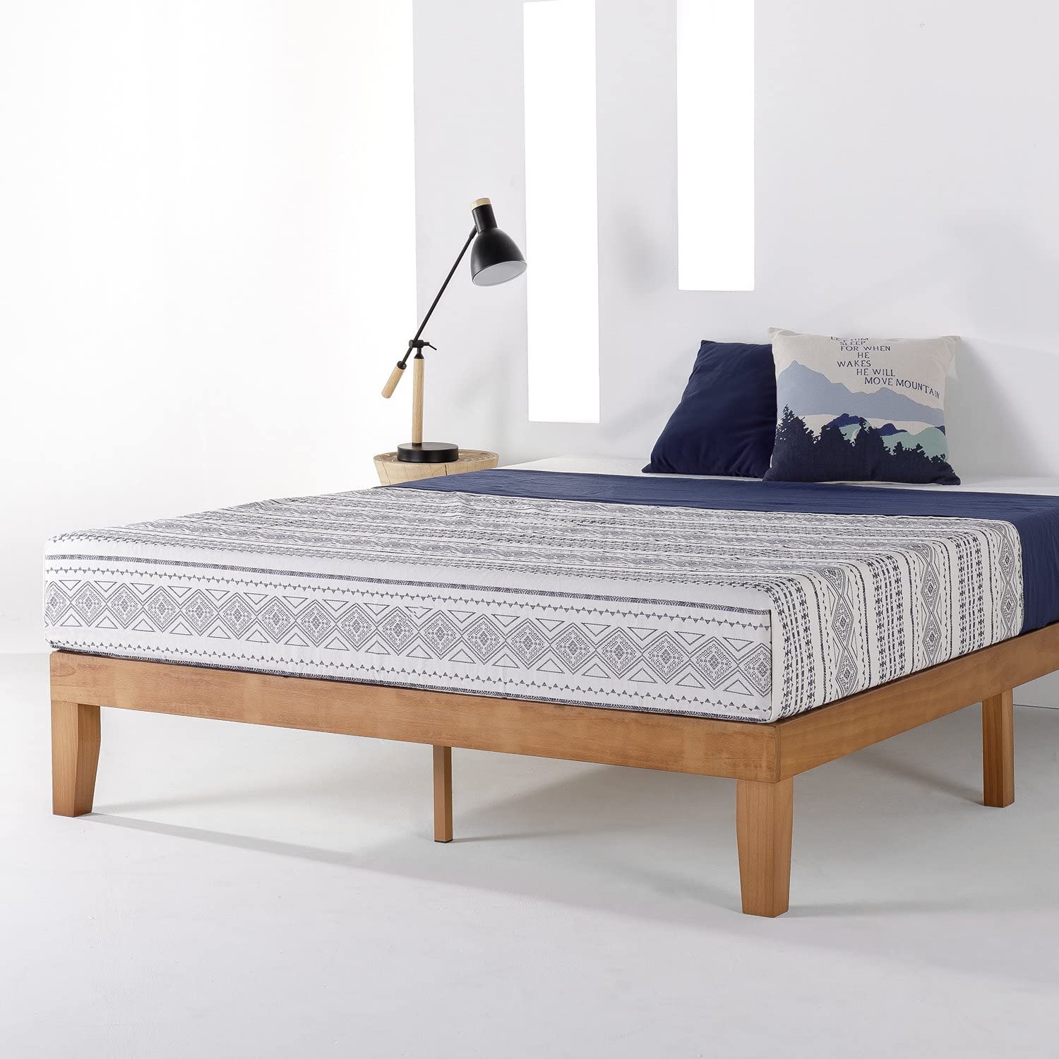 Best Platform Beds For Seniors | Mellow Naturalista Classic 12 Inch Solid Wood Platform Bed