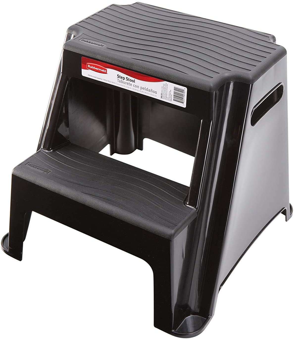  Rubbermaid-RM-P2-2-Step-Molded-Plastic-Stool-with-Non-Slip-Step