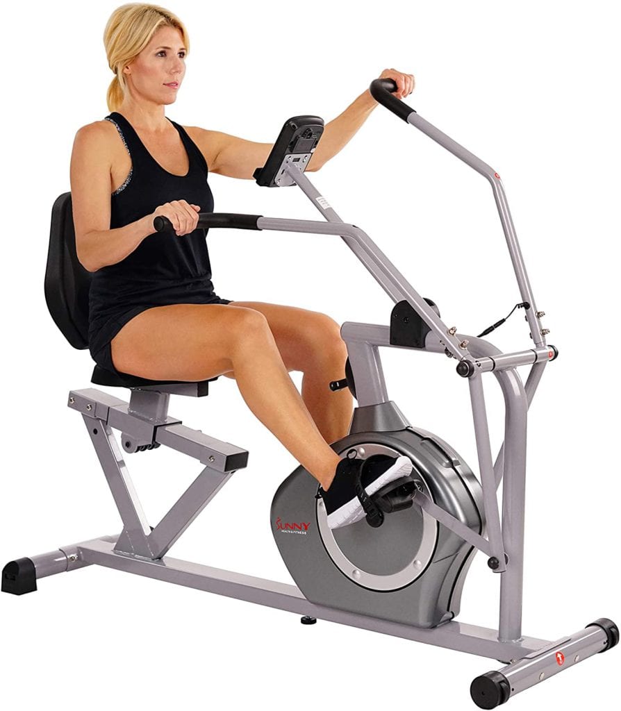 sunny health and fitness recumbent bike review