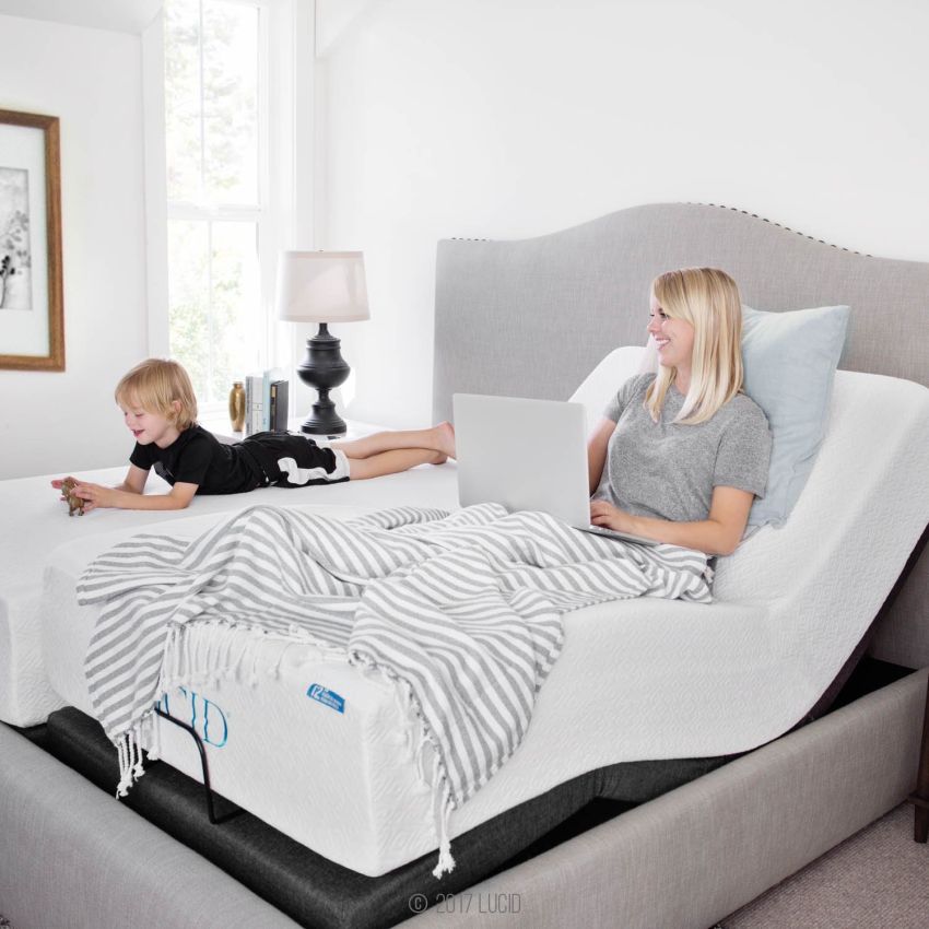 Best Adjustable Beds for Seniors: Mother and Son Having Fun Relaxing in a Bed