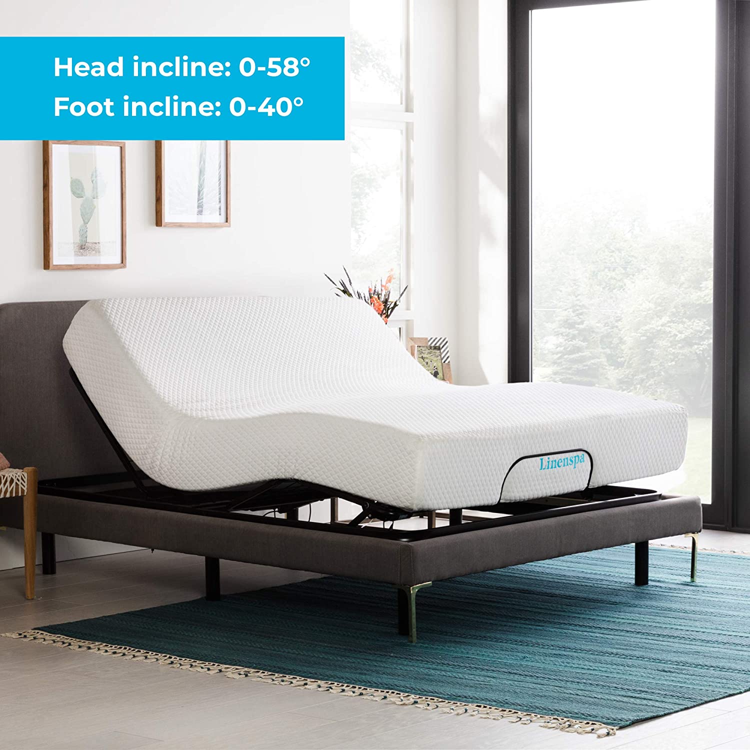 Best Adjustable Beds for Seniors: Image of the LINENSPA Adjustable Bed Base 
