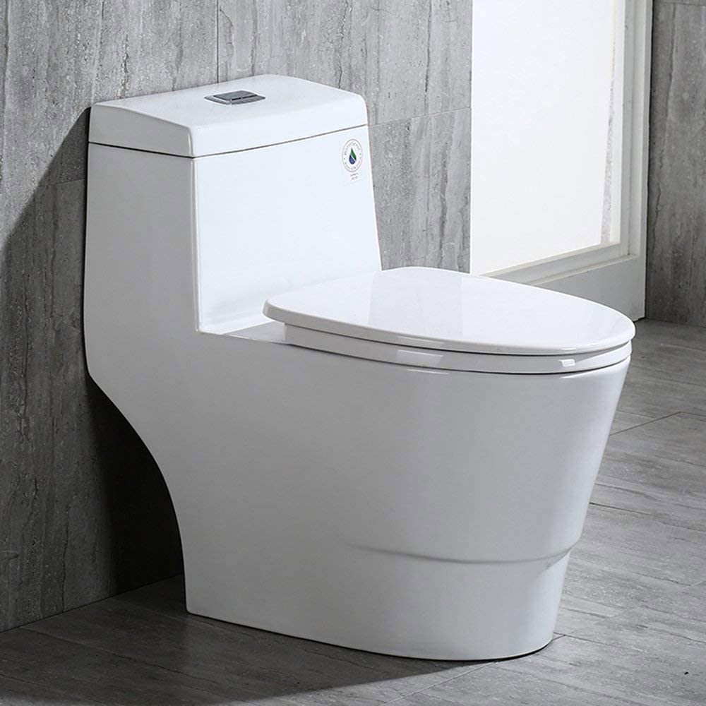 best tall toilets for seniors - WOODBRIDGE T-0019 Cotton White Toilet